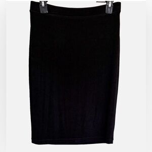 Chicos Travelers Black Knit Skirt Petite 0 Pull On Stretch Travel Career